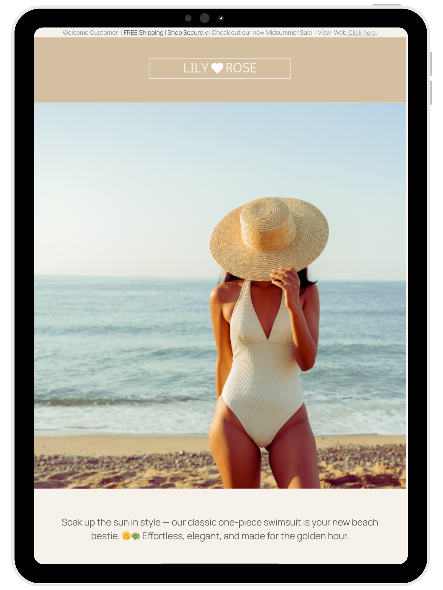 Promotional Email for Lily Rose